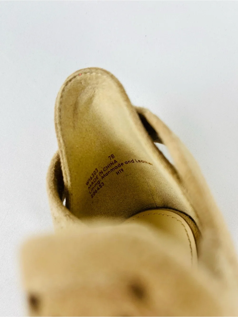Cole Haan Edie Wedge Peep-toe Sandals Side Cutouts Stacked Wedge Heel Tan Sz 7